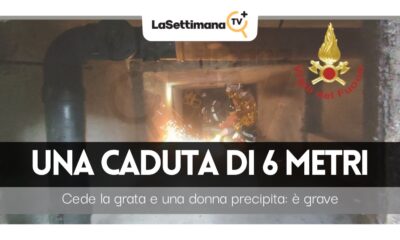 Anziana precipita da una grata