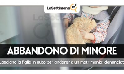 Lasciano la figlia in auto e vanno ad un matrimonio